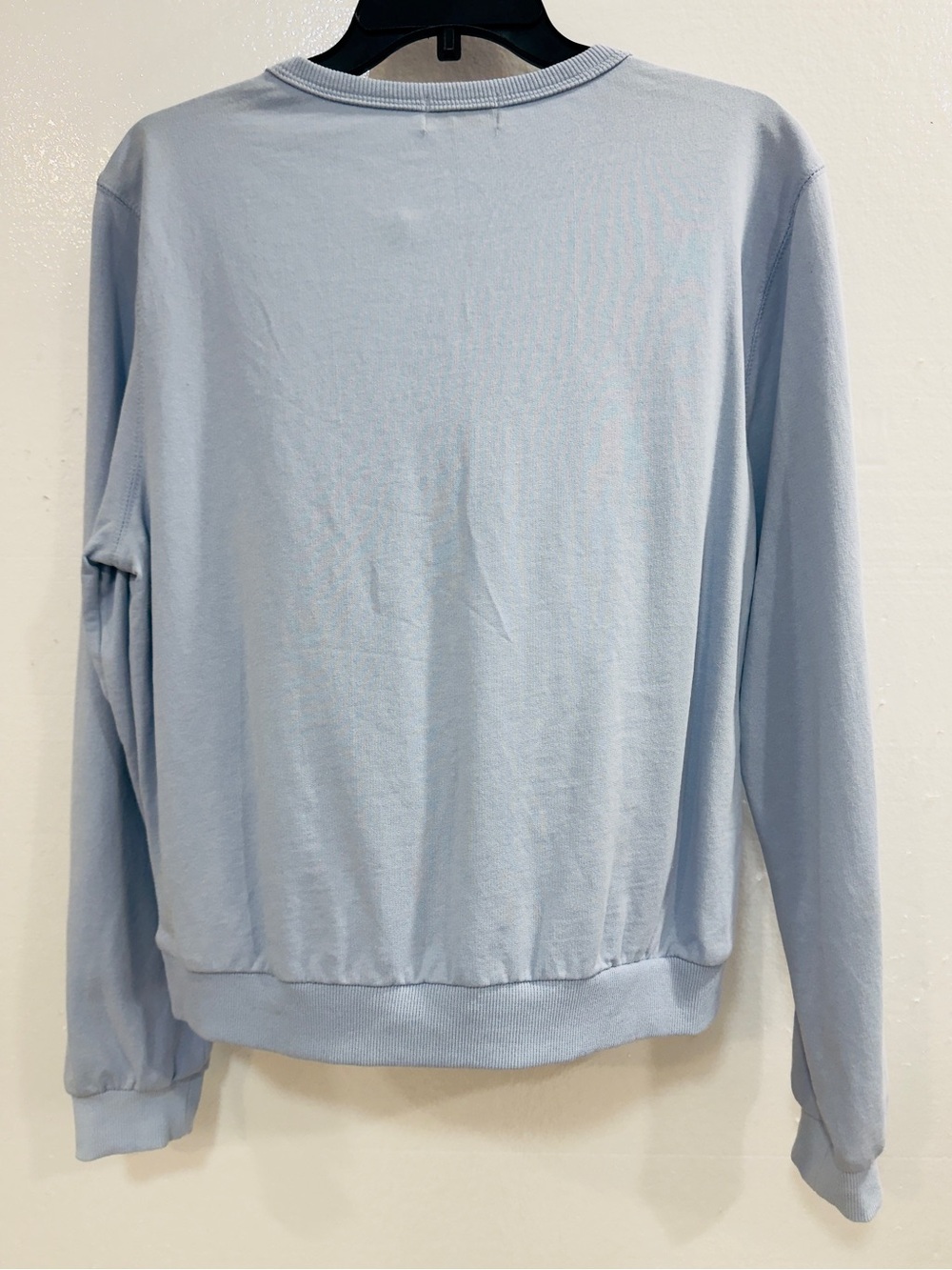 KOAJ Light Blue Crewneck Sweatshirt Embroidered Graphic Pullover XL Casual Cozy - Picture 4 of 9